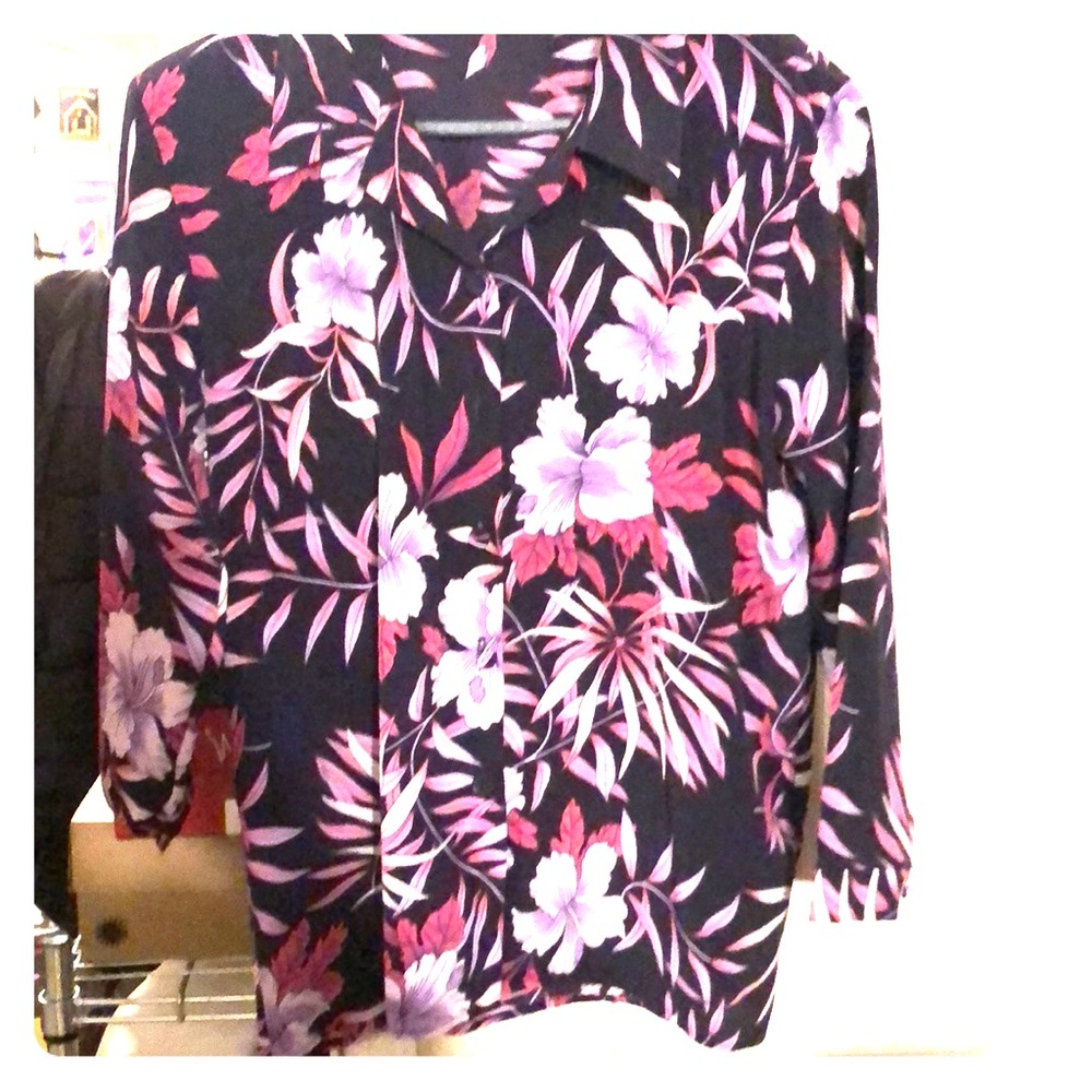 Flower print blouse